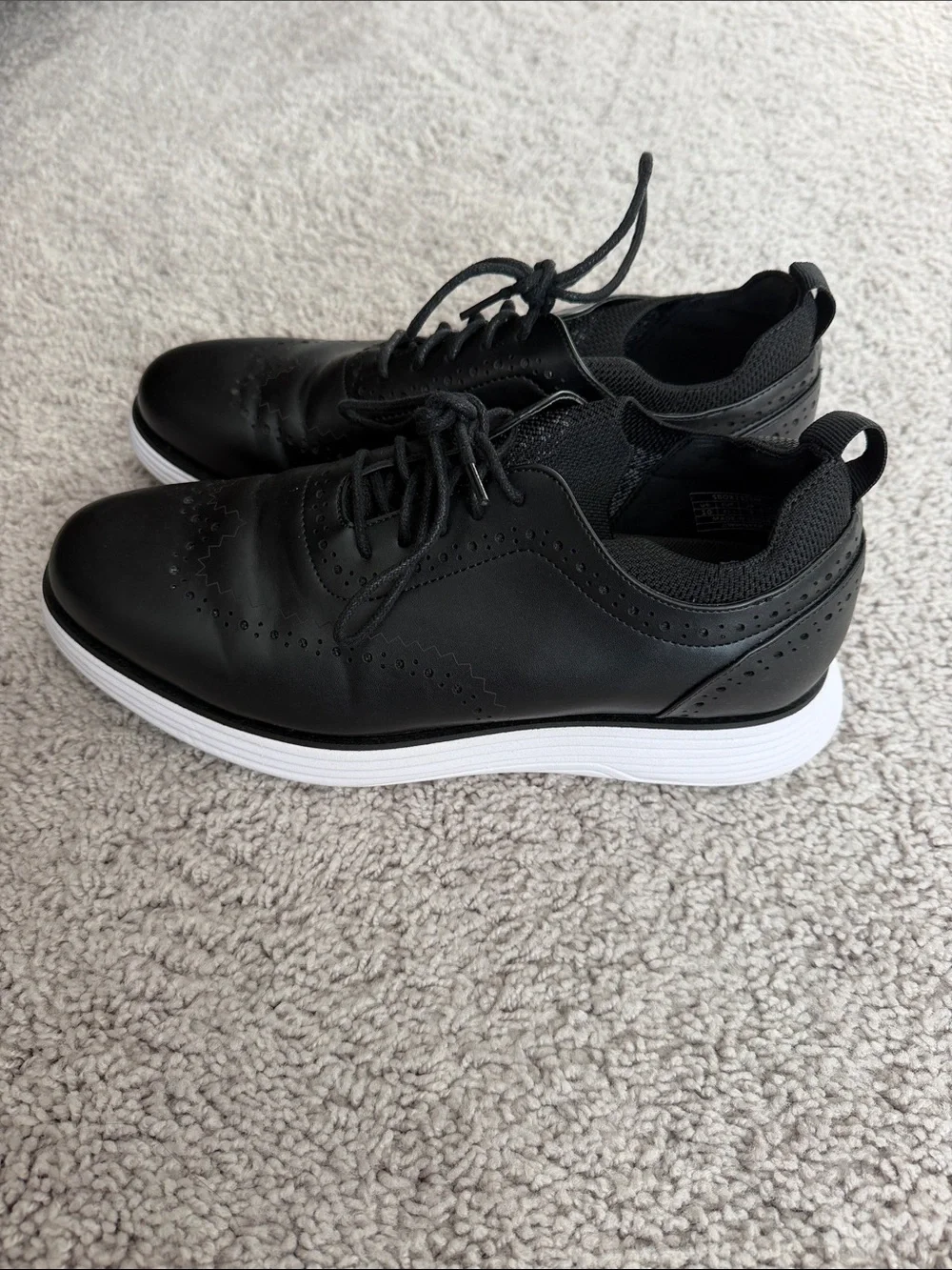 Men's Black Wingtip Derby Sneakers